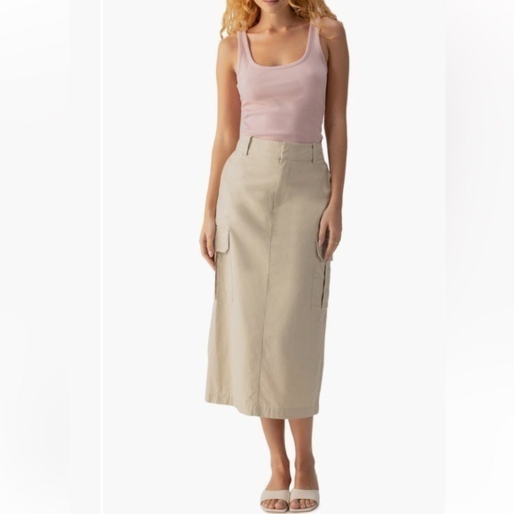 NWT Sanctuary Women's Essential Cotton Blend Cargo Midi